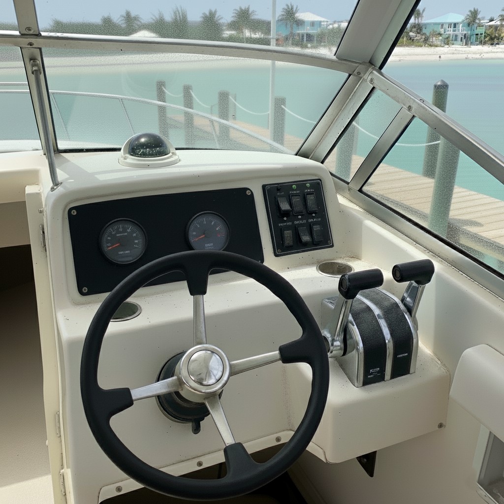 A clean, new marine electrical panel