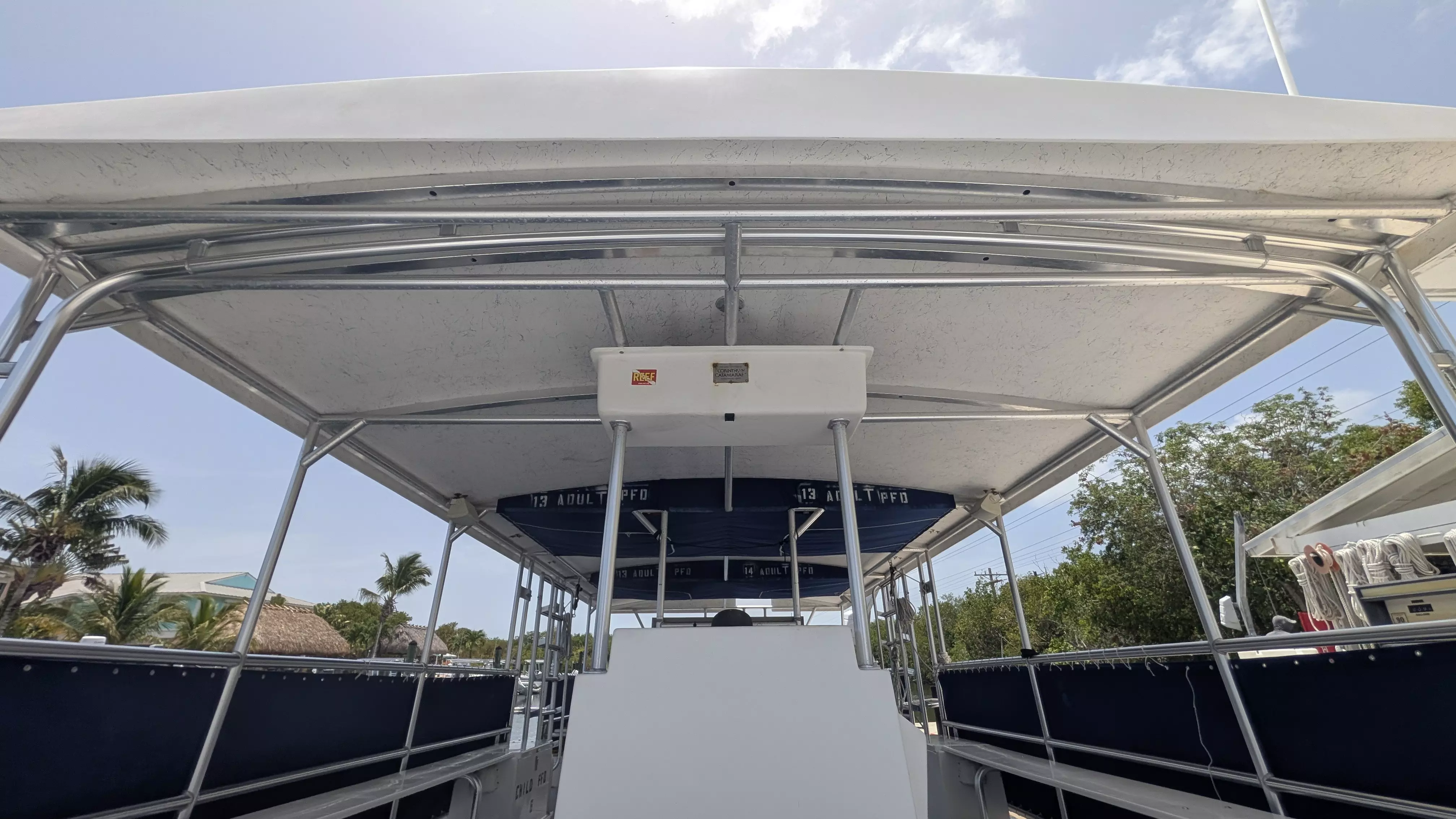 full view from front of boat-fabrication process complete