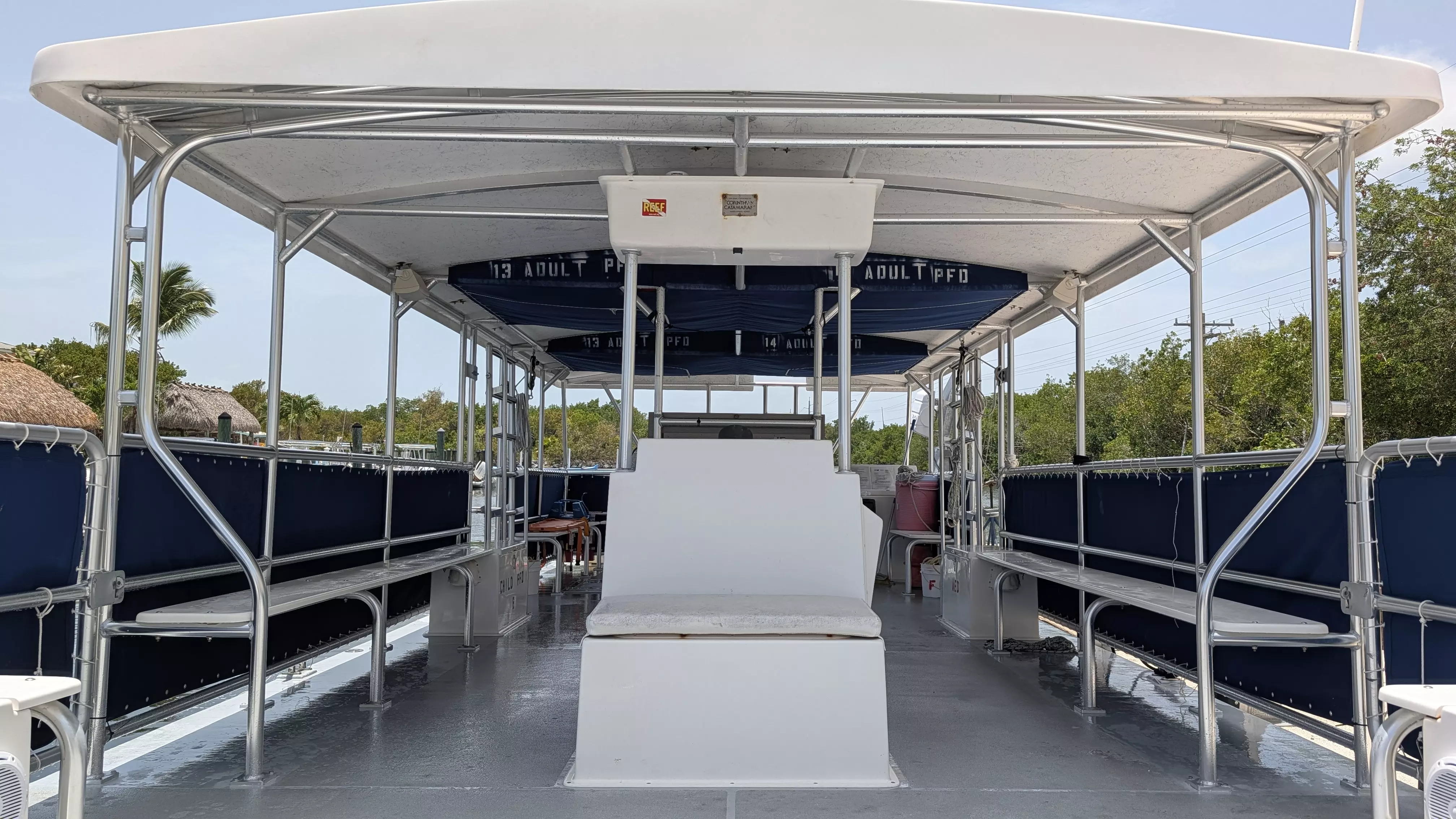 engineered structural support truss to eliminate side-racking for USCG COI compliance
