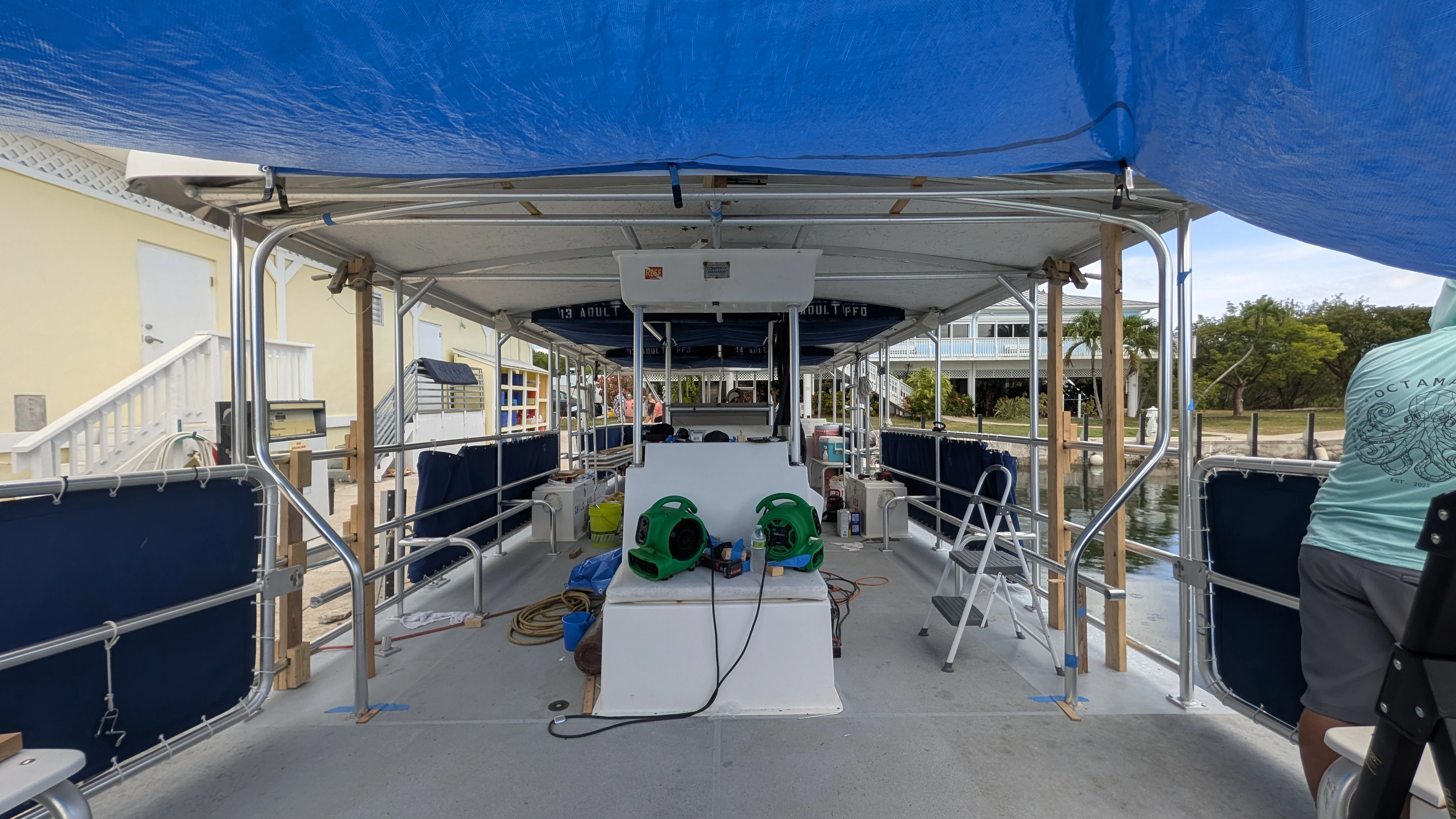 test fitting the truss