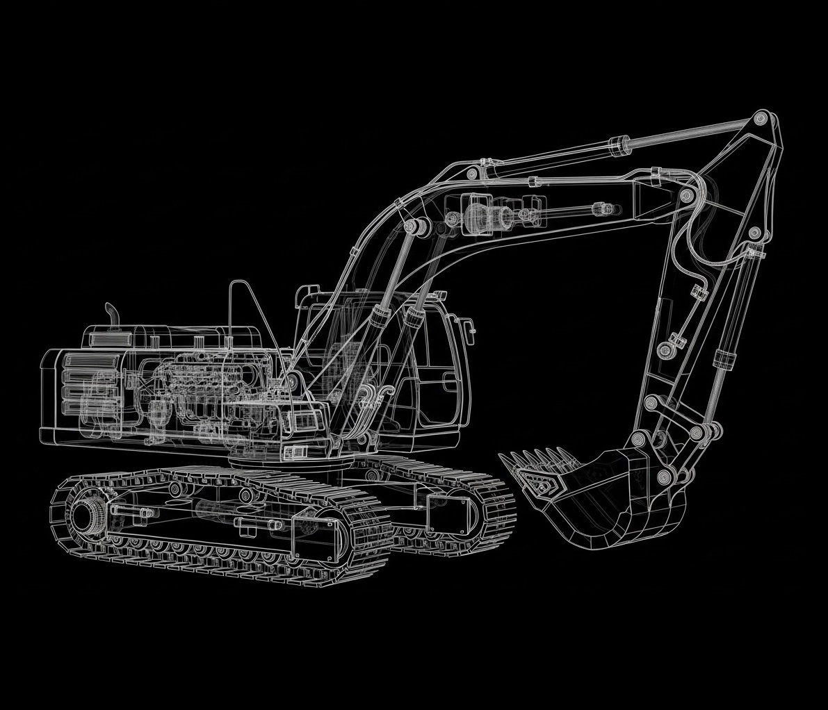 Heavy Equipment Wireframe Diagnostic