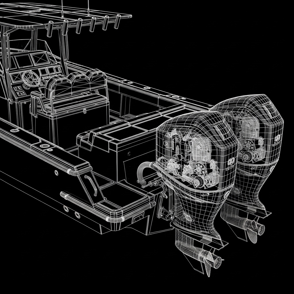 Mechanical Wireframe Hero